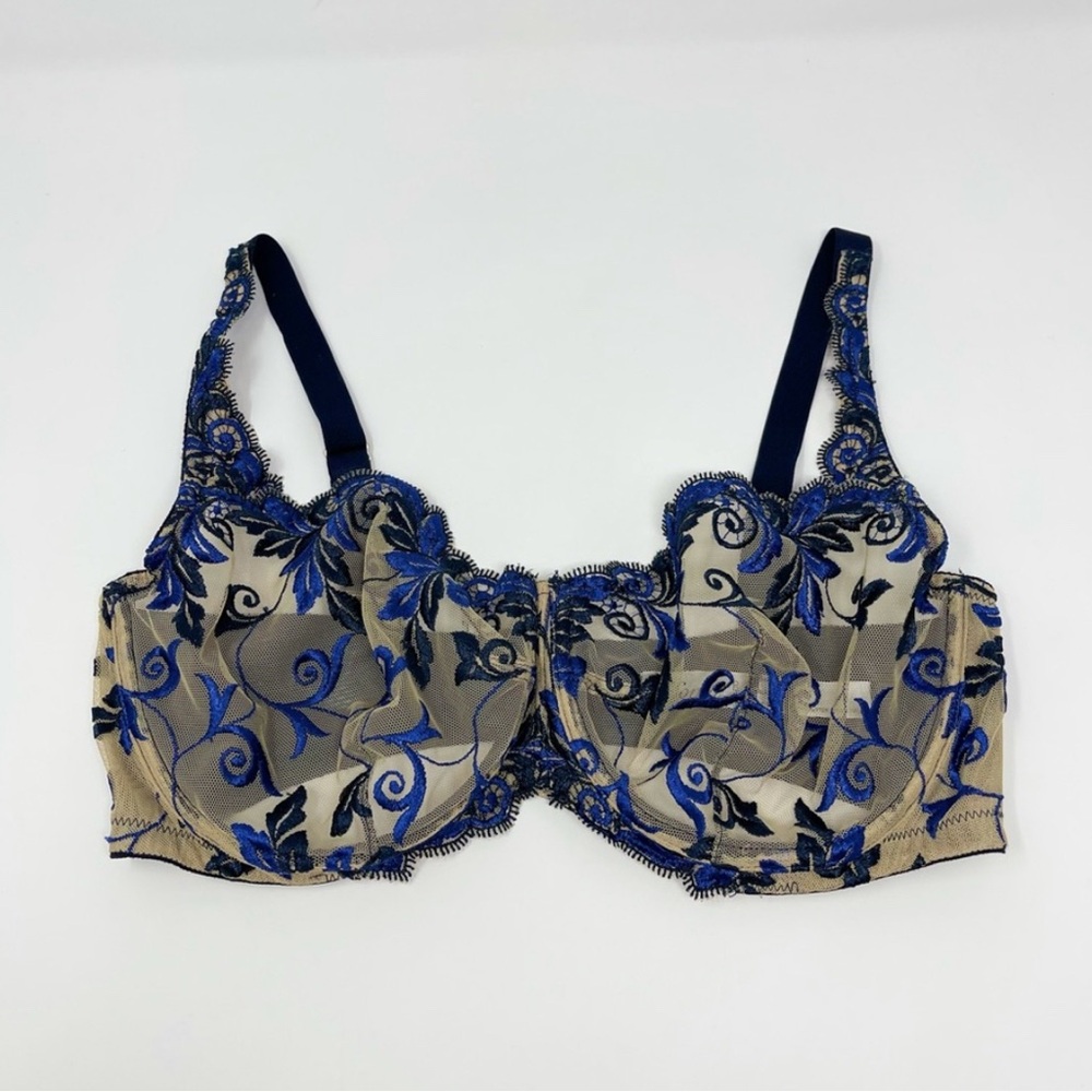 Soma Intimates Midnight Blue sensuous Lace Unlined Bra